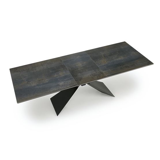 Table extensible LUCIANO, plateau : marbre bleu (2p=1ks)