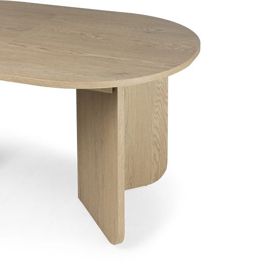 Table extensible Mou 140-200 cm, Chêne Cremona Torro, plateau ovale