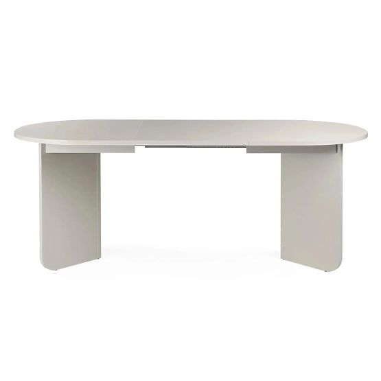 Table extensible Mou 140-200 cm, couleur cachemire, plateau ovale