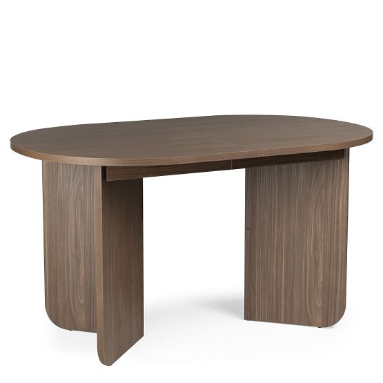 Table extensible Mou 140-200 cm, Noyer lincoln, plateau ovale