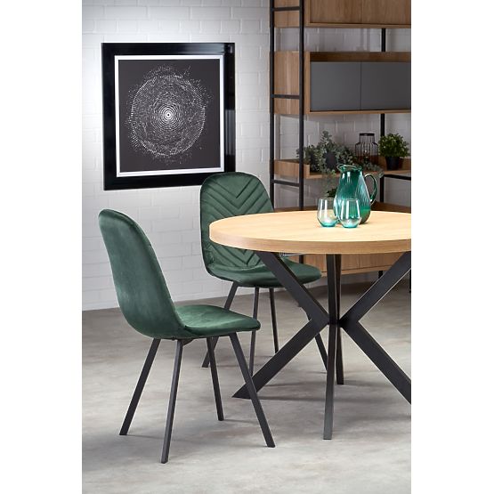 Table extensible PERONI chêne doré - noir