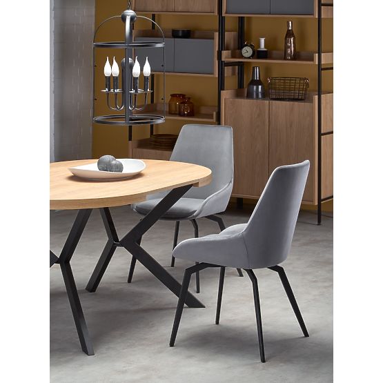 Table extensible PERONI chêne doré - noir