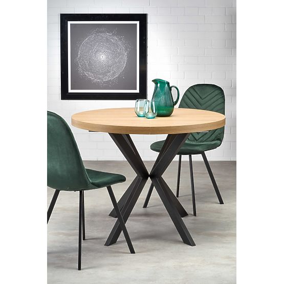 Table extensible PERONI chêne doré - noir