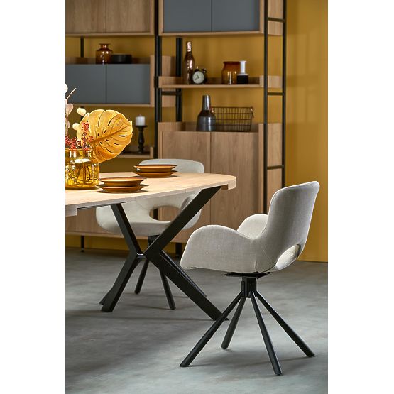 Table extensible PERONI chêne doré - noir