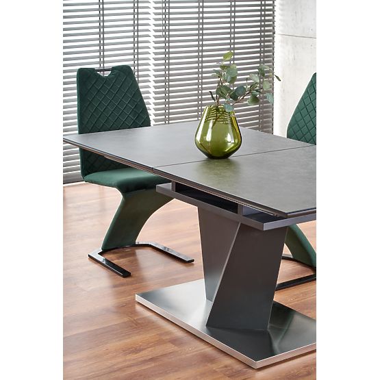 Table extensible SALVADOR plateau - cendre foncée, pieds - cendre foncée (3p=1ks)