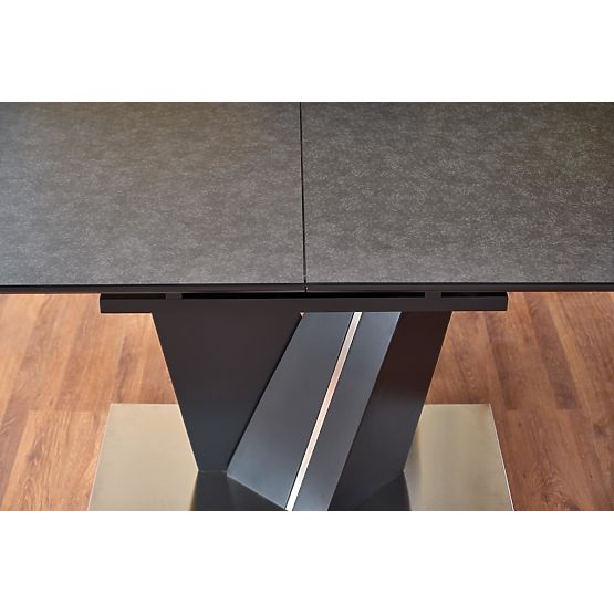 Table extensible SALVADOR plateau - cendre foncée, pieds - cendre foncée (3p=1ks)