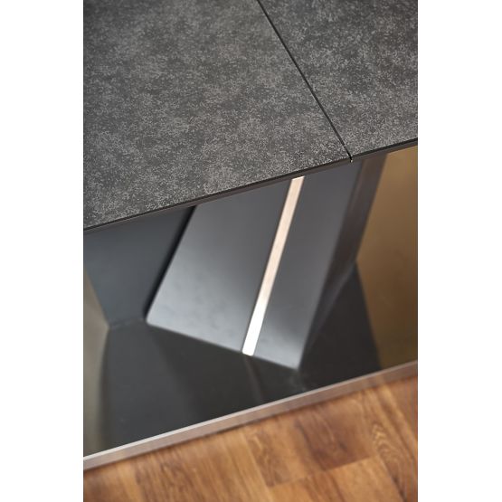 Table extensible SALVADOR plateau - cendre foncée, pieds - cendre foncée (3p=1ks)
