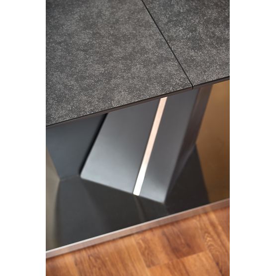 Table extensible SALVADOR plateau - cendre foncée, pieds - cendre foncée (3p=1ks)