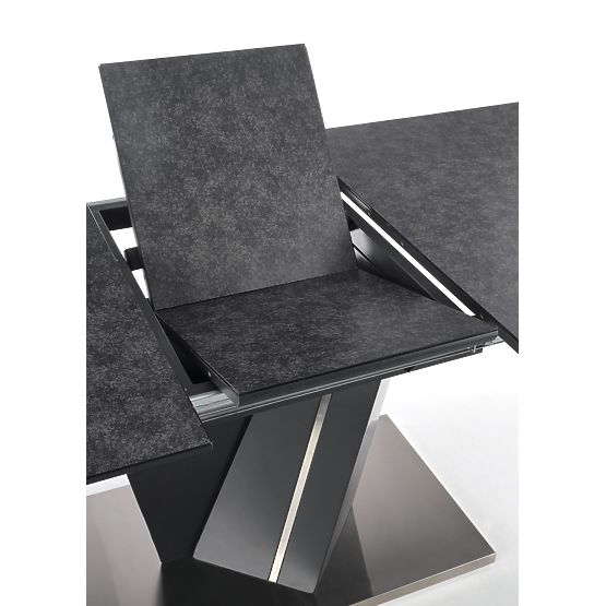 Table extensible SALVADOR plateau - cendre foncée, pieds - cendre foncée (3p=1ks)