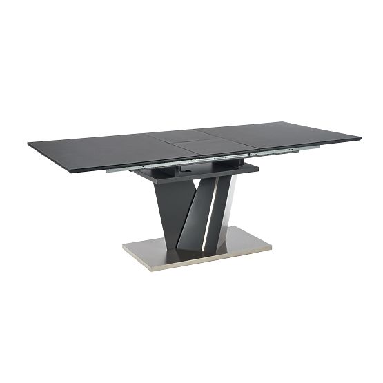 Table extensible SALVADOR plateau - cendre foncée, pieds - cendre foncée (3p=1ks)