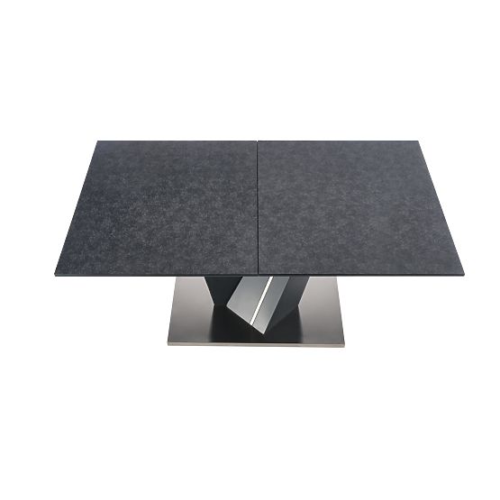 Table extensible SALVADOR plateau - cendre foncée, pieds - cendre foncée (3p=1ks)
