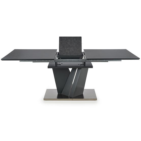 Table extensible SALVADOR plateau - cendre foncée, pieds - cendre foncée (3p=1ks)