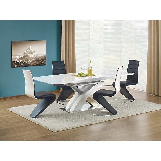 Table extensible SANDOR laqué blanc (3p=1ks)