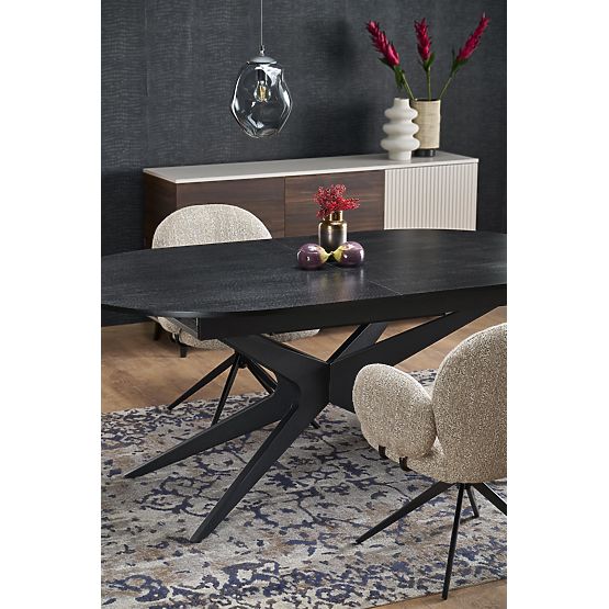 Table extensible SANDRO, noir (2p=1ks)