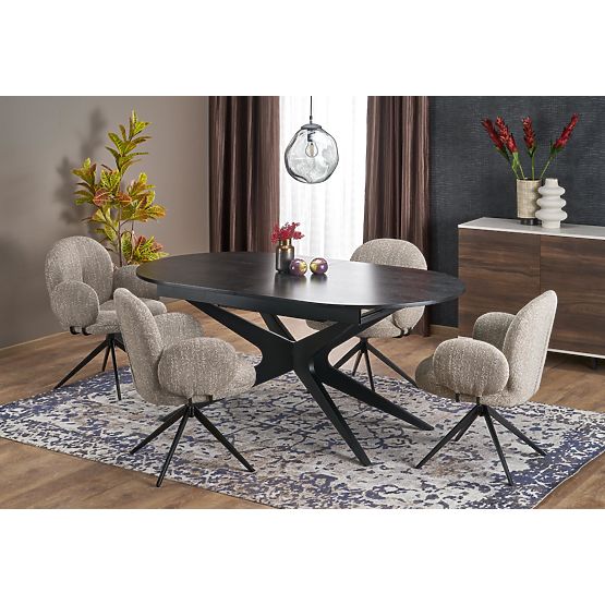 Table extensible SANDRO, noir (2p=1ks)