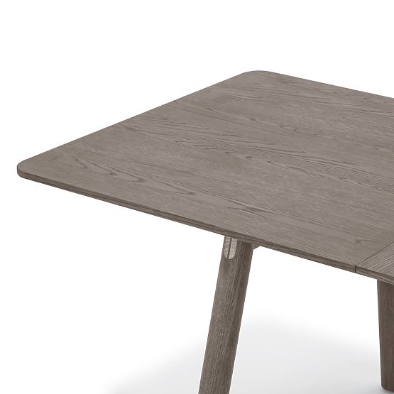 Table extensible Selvoni 180-260 cm, bois de chêne massif, placage, espresso