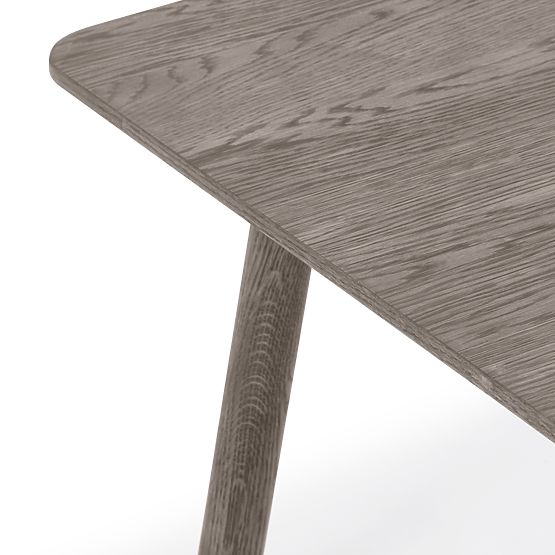 Table extensible Selvoni 180-260 cm, bois de chêne massif, placage, espresso