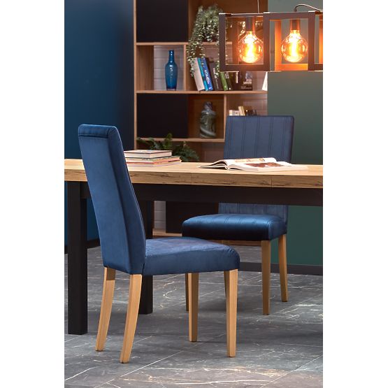 Table extensible TIAGO 140-220/80 plateau : chêne craft, pieds : noirs
