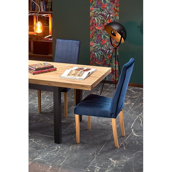 Table extensible TIAGO 140-220/80 plateau : chêne craft, pieds : noirs
