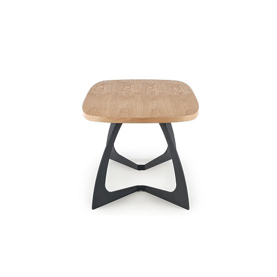 Table extensible VELDON, plateau - chêne naturel, pieds - noirs (2p=1ks)