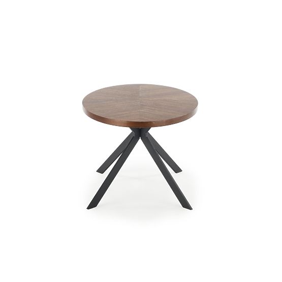 Table LOCARNO, plateau - noyer, pied - noir (2p=1pc)