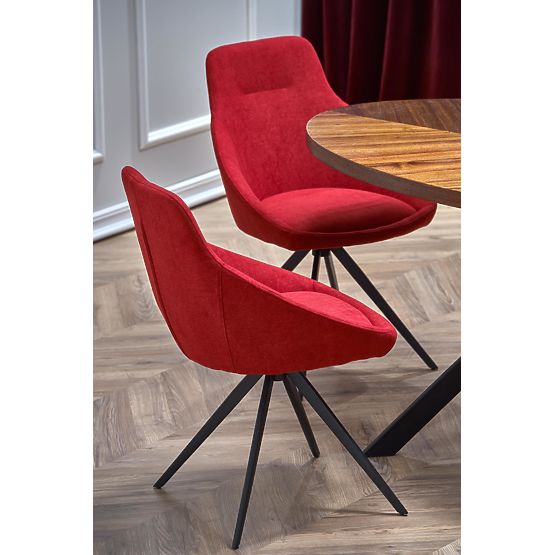 Table LOCARNO, plateau - noyer, pied - noir (2p=1pc)