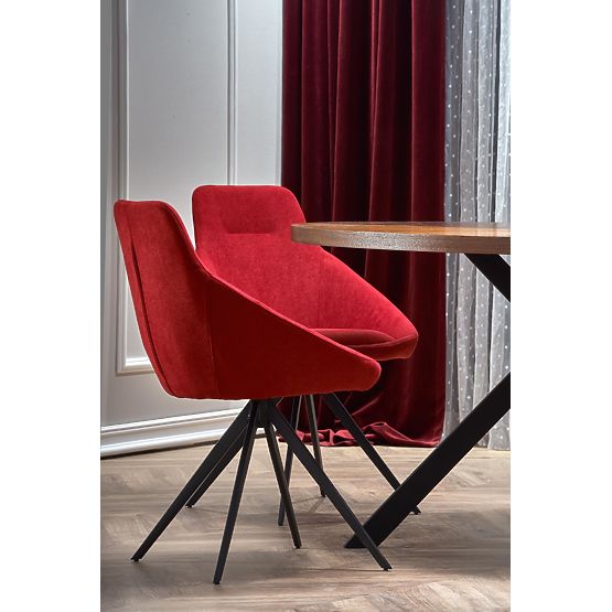 Table LOCARNO, plateau - noyer, pied - noir (2p=1pc)