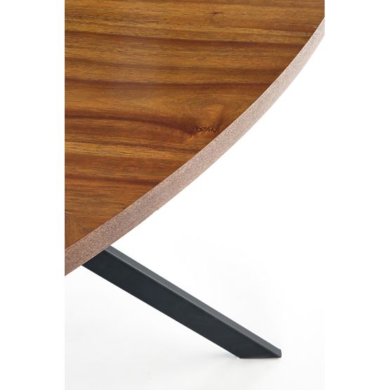 Table LOCARNO, plateau - noyer, pied - noir (2p=1pc)