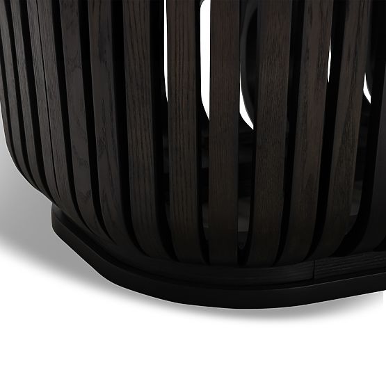 Table à manger avec lamelles Araia frêne noir