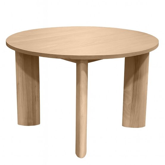 Table à manger Bali 120 cm, ronde, crème blanche