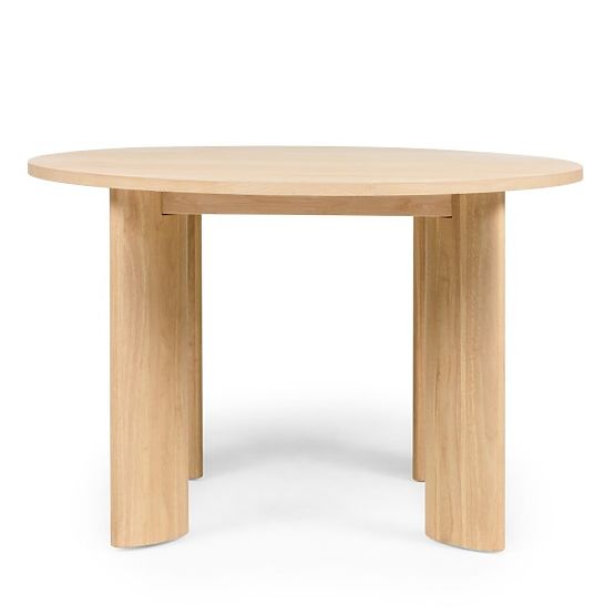 Table à manger Bali 120 cm, ronde, crème blanche