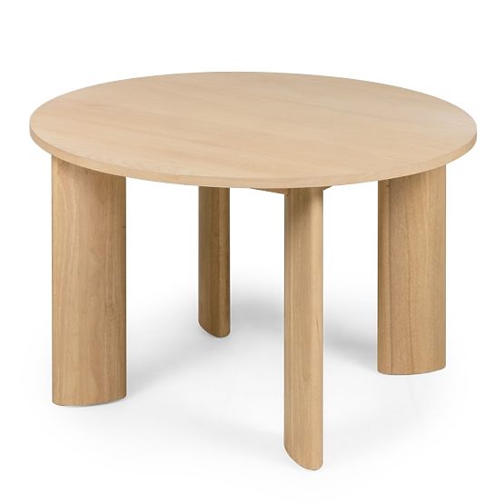 Table à manger Bali 120 cm, ronde, crème blanche