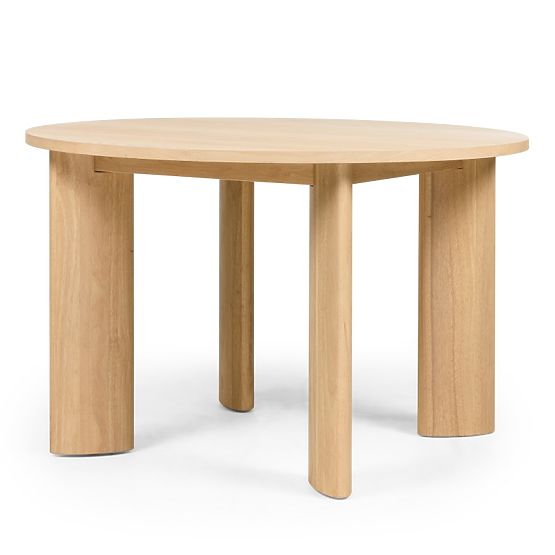 Table à manger Bali 120 cm, ronde, crème blanche