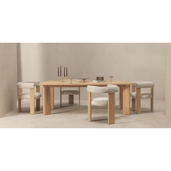 Table à manger Bali 220 cm, crème blanc