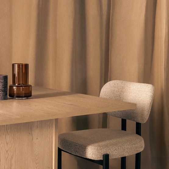 Table à manger Gasper 100 cm, carré, Chêne Cremona Torro