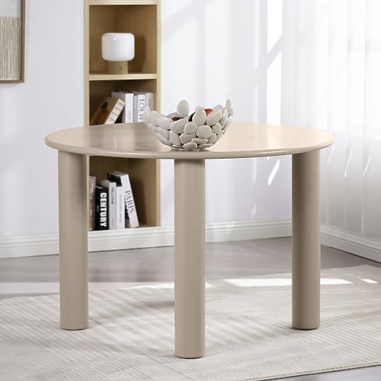 Table à manger Joki 110 cm, rond, beige foncé