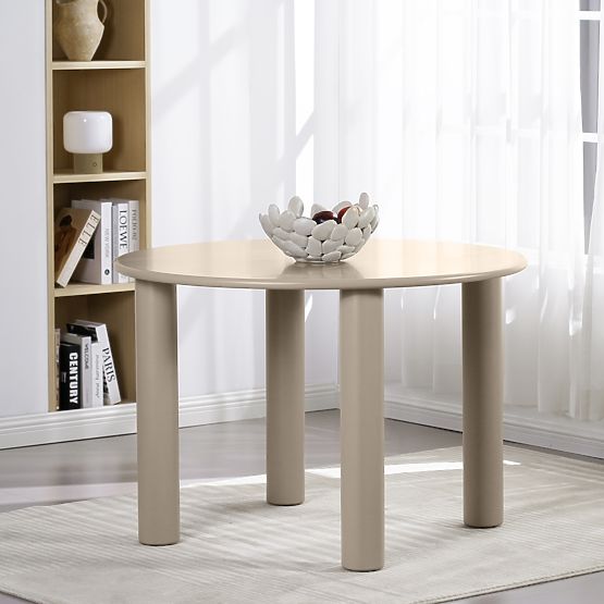Table à manger Joki 110 cm, rond, beige foncé