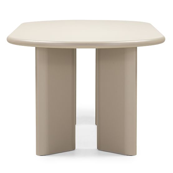 Table à manger Lima 220 cm, beige foncé, ovale