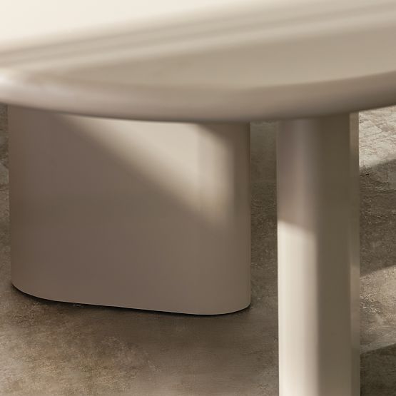 Table à manger Lima 220 cm, beige foncé, ovale