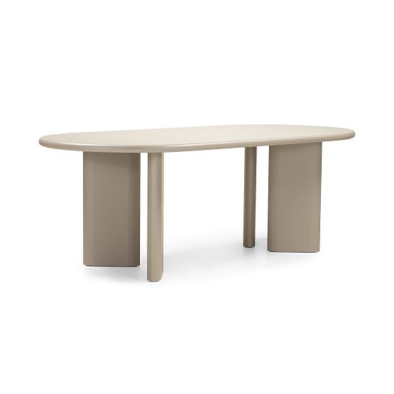 Table à manger Lima 220 cm, beige foncé, ovale