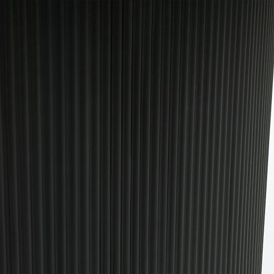 Table à manger Maurizio 180 cm, noir, rainuré