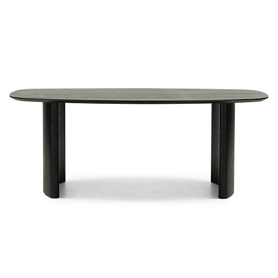 Table à manger Oriento 200 cm, ovale, placage de frêne