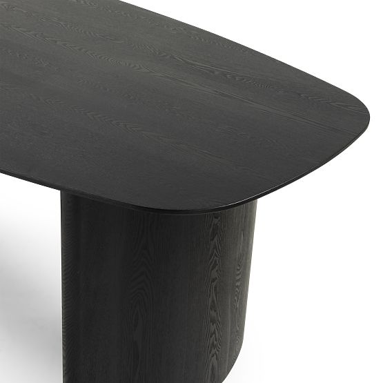 Table à manger Oriento 200 cm, ovale, placage de frêne