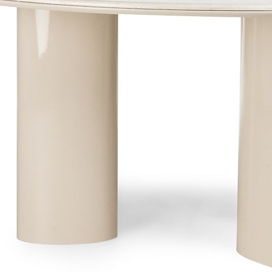 Table à manger Rio 160 cm, beige clair/marbre
