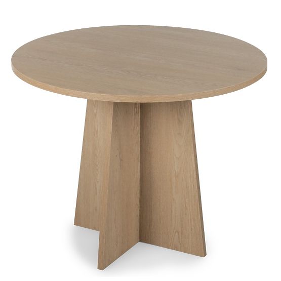 Table à manger rond Merlo 100 cm, Chêne Cremona Torro