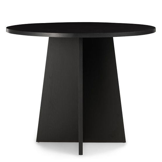Table à manger rond Merlo 100 cm, noir