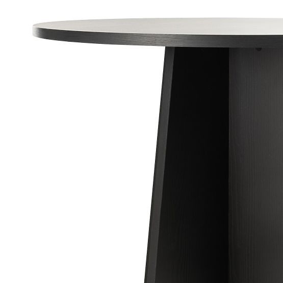 Table à manger rond Merlo 100 cm, noir