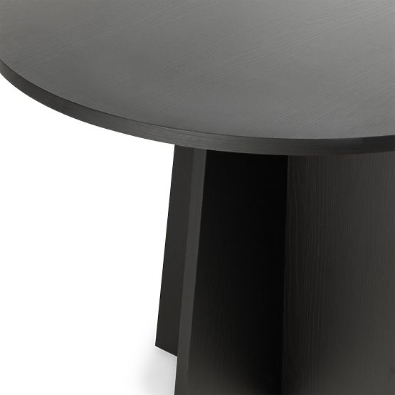 Table à manger rond Merlo 100 cm, noir