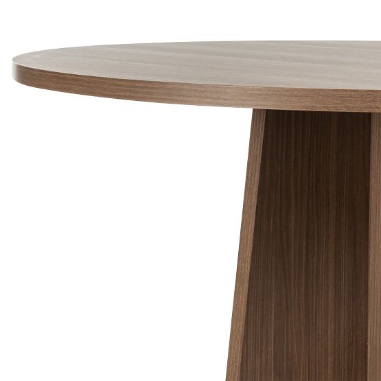Table à manger rond Merlo 100 cm, noyer Lincoln