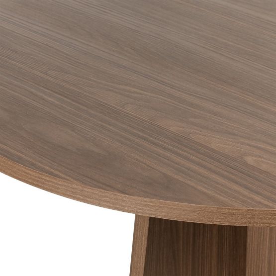 Table à manger rond Merlo 100 cm, noyer Lincoln